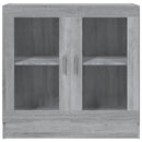 vidaXL szürke sonoma színű szerelt fa vitrinszekrény 82,5x30,5x80 cm