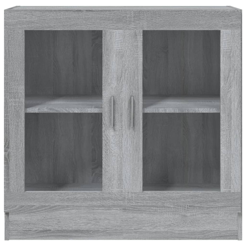 vidaXL szürke sonoma színű szerelt fa vitrinszekrény 82,5x30,5x80 cm