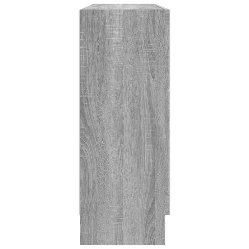 vidaXL szürke sonoma színű szerelt fa vitrinszekrény 82,5x30,5x80 cm