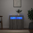 vidaXL szürke sonoma tálalószekrény LED-világítással 80 x 35 x 75 cm