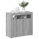 vidaXL szürke sonoma tálalószekrény LED-világítással 80 x 35 x 75 cm