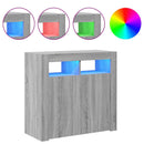 vidaXL szürke sonoma tálalószekrény LED-világítással 80 x 35 x 75 cm