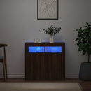 vidaXL barna tölgyszínű tálalószekrény LED-ekkel 80 x 35 x 75 cm