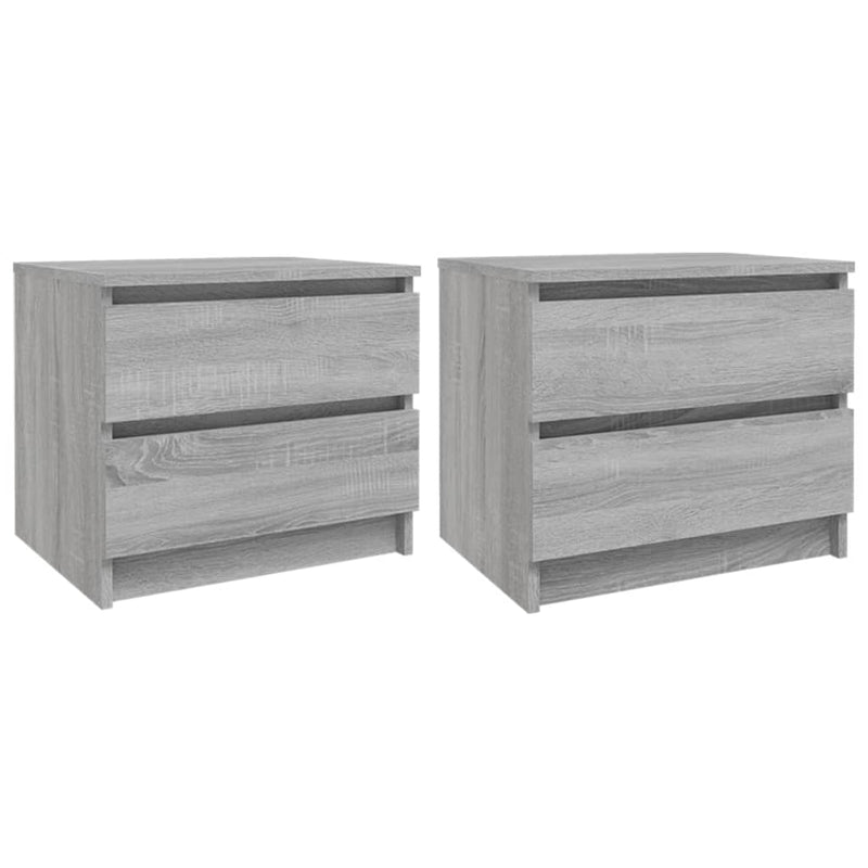 vidaXL 2 db szürke sonoma szerelt fa éjjeliszekrény 50 x 39 x 43,5 cm