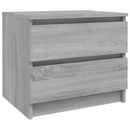 vidaXL 2 db szürke sonoma szerelt fa éjjeliszekrény 50 x 39 x 43,5 cm