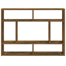 vidaXL füstös tölgy színű szerelt fa fali polc 75x16x55 cm