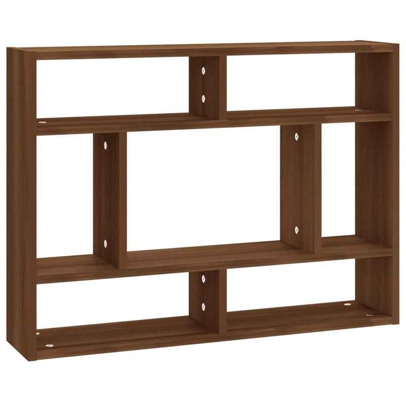 vidaXL barna tölgy színű szerelt fa fali polc 75 x 16 x 55 cm