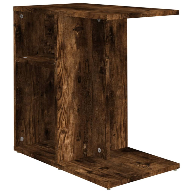 vidaXL füstös tölgy színű szerelt fa kisasztal 50x30x50 cm