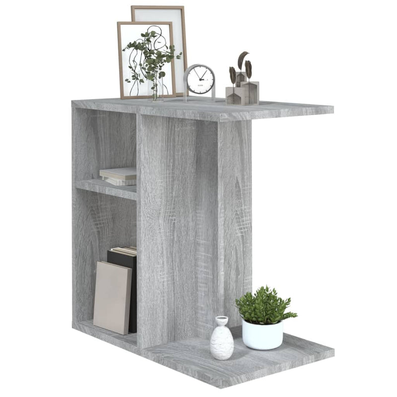 vidaXL szürke sonoma színű szerelt fa kisasztal 50x30x50 cm