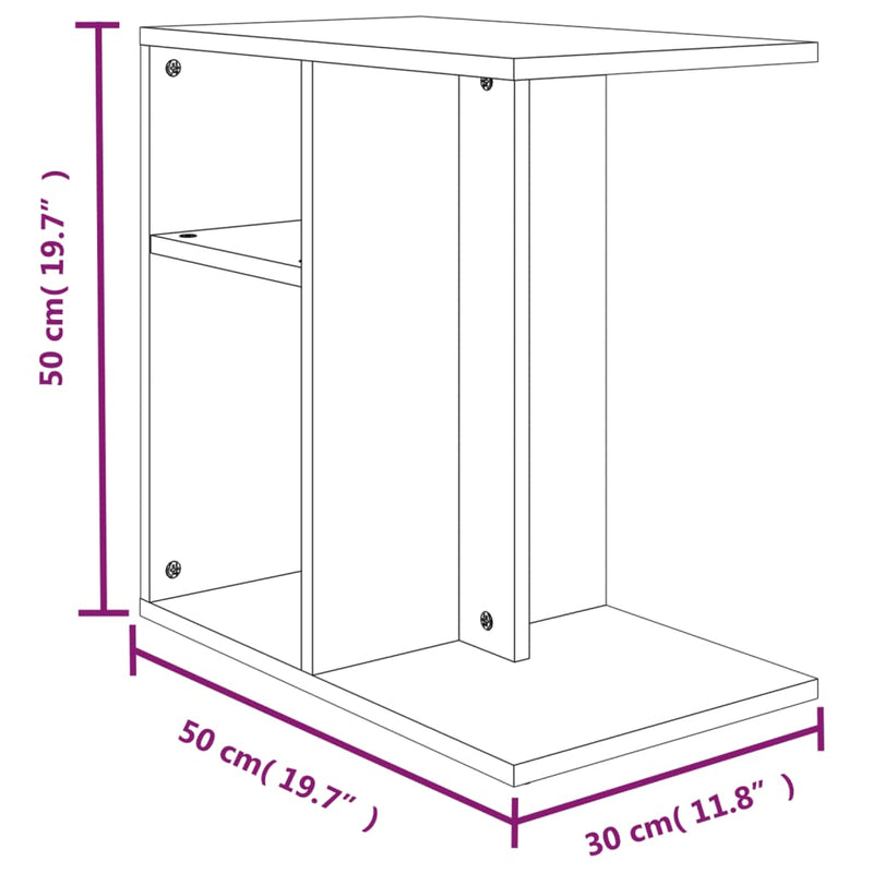 vidaXL barna tölgy színű szerelt fa kisszekrény 50 x 30 x 50 cm