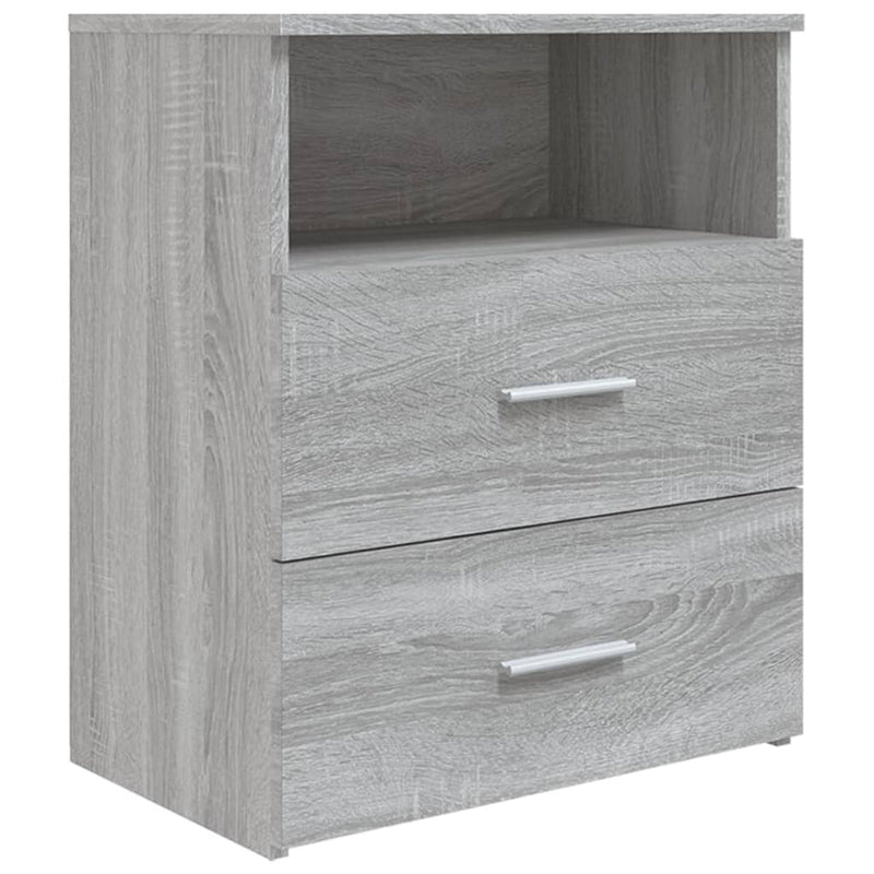 vidaXL 2 db szürke sonoma színű éjjeliszekrény 50x32x60 cm