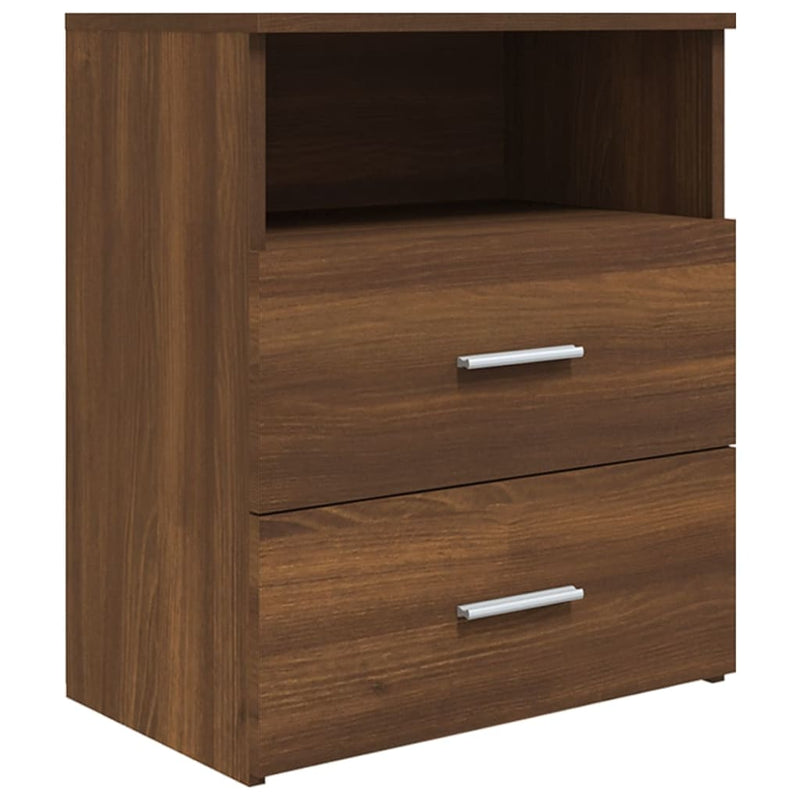 vidaXL 2 db barna tölgy színű éjjeliszekrény 50x32x60 cm
