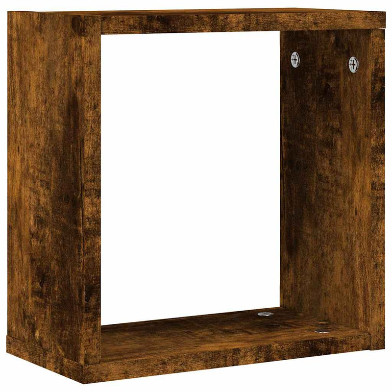 vidaXL 2 db füstös tölgy színű fali kockapolc 30 x 15 x 30 cm
