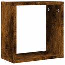 vidaXL 4 db füstös tölgy színű fali kockapolc 30 x 15 x 30 cm
