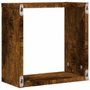vidaXL 4 db füstös tölgy színű fali kockapolc 30 x 15 x 30 cm