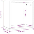 vidaXL 4 db füstös tölgy színű fali kockapolc 30 x 15 x 30 cm
