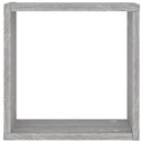 vidaXL 2 db szürke sonoma fali kockapolc 30 x 15 x 30 cm