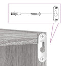 vidaXL 2 db szürke sonoma fali kockapolc 30 x 15 x 30 cm