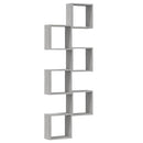 vidaXL 6 db szürke sonoma fali kockapolc 30 x 15 x 30 cm