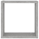 vidaXL 6 db szürke sonoma fali kockapolc 30 x 15 x 30 cm