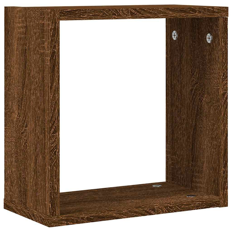 vidaXL 2 db barna tölgy színű fali kockapolc 30 x 15 x 30 cm