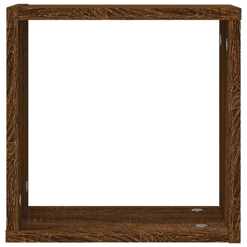 vidaXL 2 db barna tölgy színű fali kockapolc 30 x 15 x 30 cm