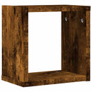 vidaXL Falpolcok polcokkal 2 pcs Füstölt tölgy 26 x 15 x 26 cm Faanyag