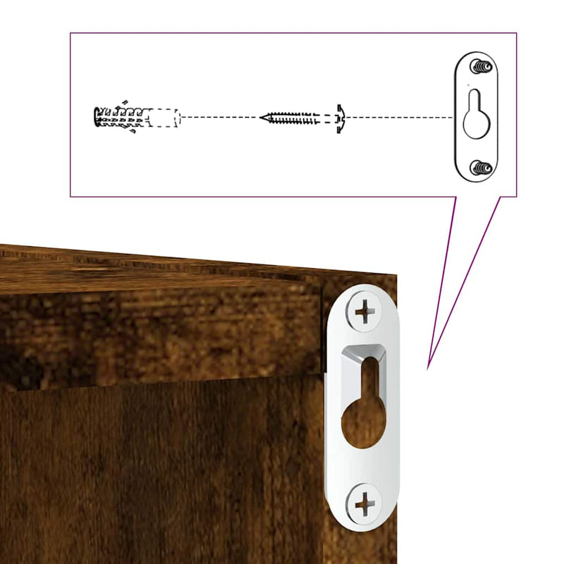 vidaXL Falpolcok tárolóval 4 pcs Barna 26 x 15 x 26 cm Faanyag