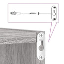 vidaXL Falpolcok tárolóval 2 pcs Szürke 26 x 15 x 26 cm Faanyag