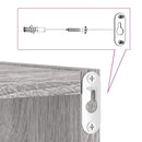 vidaXL Falpolcok polcokkal 2 pcs Szürke Sonoma 26 x 15 x 26 cm Faanyag