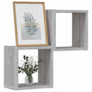 vidaXL Falpolcok polcokkal 2 pcs Szürke Sonoma 26 x 15 x 26 cm Faanyag