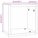 vidaXL Falpolcok tárolóval 2 pcs Szürke 26 x 15 x 26 cm Faanyag