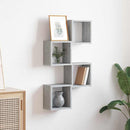 vidaXL Falpolcok polcokkal 4 pcs Szürke Sonoma 26 x 15 x 26 cm Faanyag