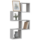 vidaXL Falpolcok polcokkal 4 pcs Szürke Sonoma 26 x 15 x 26 cm Faanyag