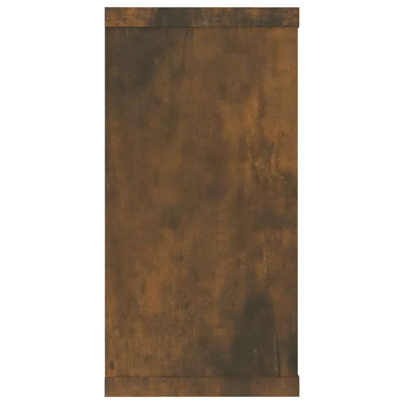 vidaXL 2 db füstös tölgy színű szerelt fa fali kockapolc 100x15x30 cm