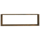 vidaXL 4 db füstös tölgy színű szerelt fa fali kockapolc 100x15x30 cm