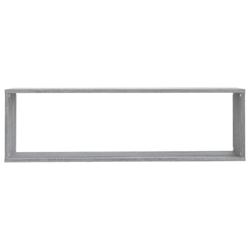 vidaXL 2 db szürke sonoma színű szerelt fa fali kockapolc 100x15x30 cm