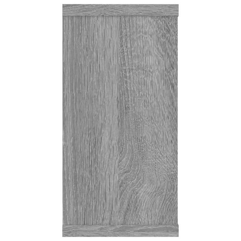 vidaXL 2 db szürke sonoma színű szerelt fa fali kockapolc 100x15x30 cm