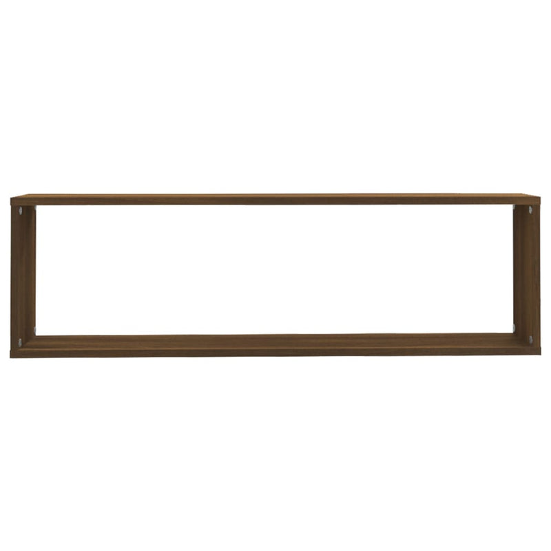 vidaXL 2 db barna tölgyszínű szerelt fa fali kockapolc 100x15x30 cm