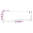 vidaXL 2 db füstös tölgy színű szerelt fa fali kockapolc 80x15x26,5 cm