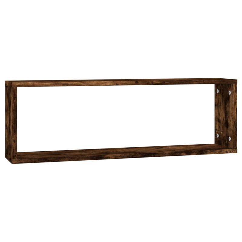 vidaXL 4 db füstös tölgy színű szerelt fa fali kockapolc 80x15x26,5 cm