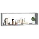 vidaXL 2 db szürke sonoma színű szerelt fa fali kockapolc 80x15x26,5cm