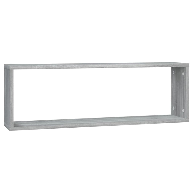 vidaXL 2 db szürke sonoma színű szerelt fa fali kockapolc 80x15x26,5cm