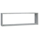 vidaXL 2 db szürke sonoma színű szerelt fa fali kockapolc 80x15x26,5cm