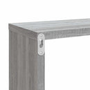 vidaXL 2 db szürke sonoma színű szerelt fa fali kockapolc 80x15x26,5cm