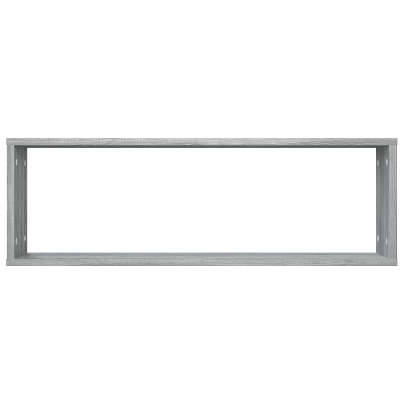 vidaXL 4 db szürke sonoma színű szerelt fa fali kockapolc 80x15x26,5cm