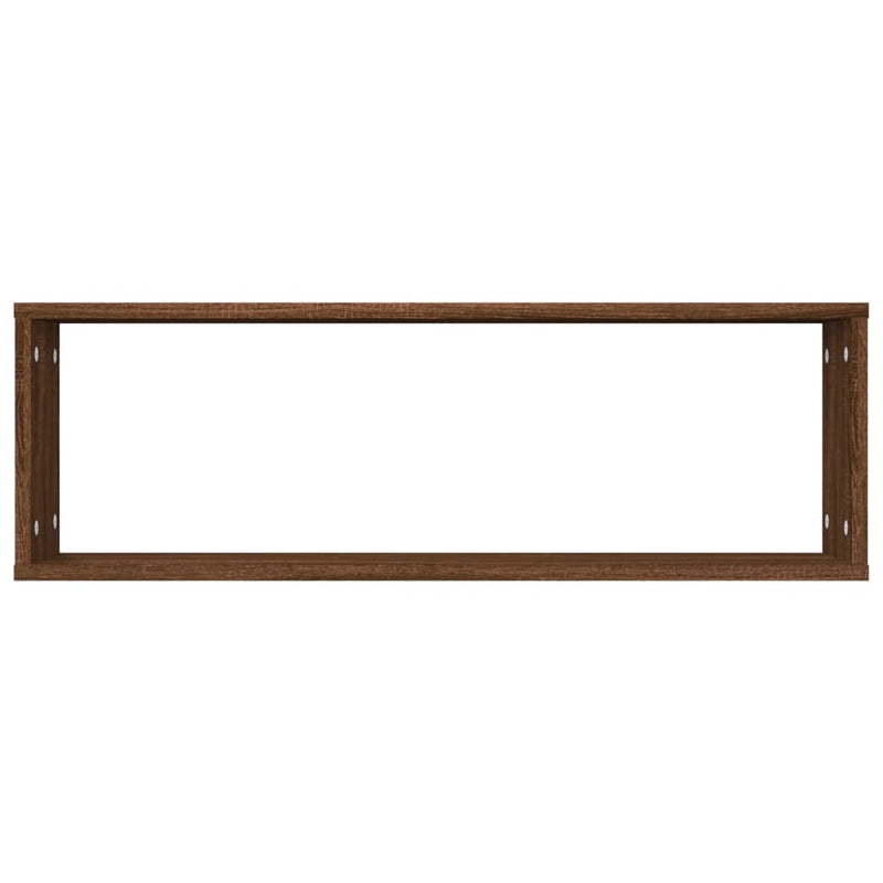 vidaXL 4 db barna tölgyszínű szerelt fa fali kockapolc 80x15x26,5 cm