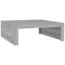vidaXL szürke sonoma színű szerelt fa dohányzóasztal 100 x 100 x 35 cm