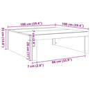 vidaXL szürke sonoma színű szerelt fa dohányzóasztal 100 x 100 x 35 cm
