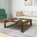 vidaXL füstös tölgy színű szerelt fa dohányzóasztal 100 x 100 x 35 cm
